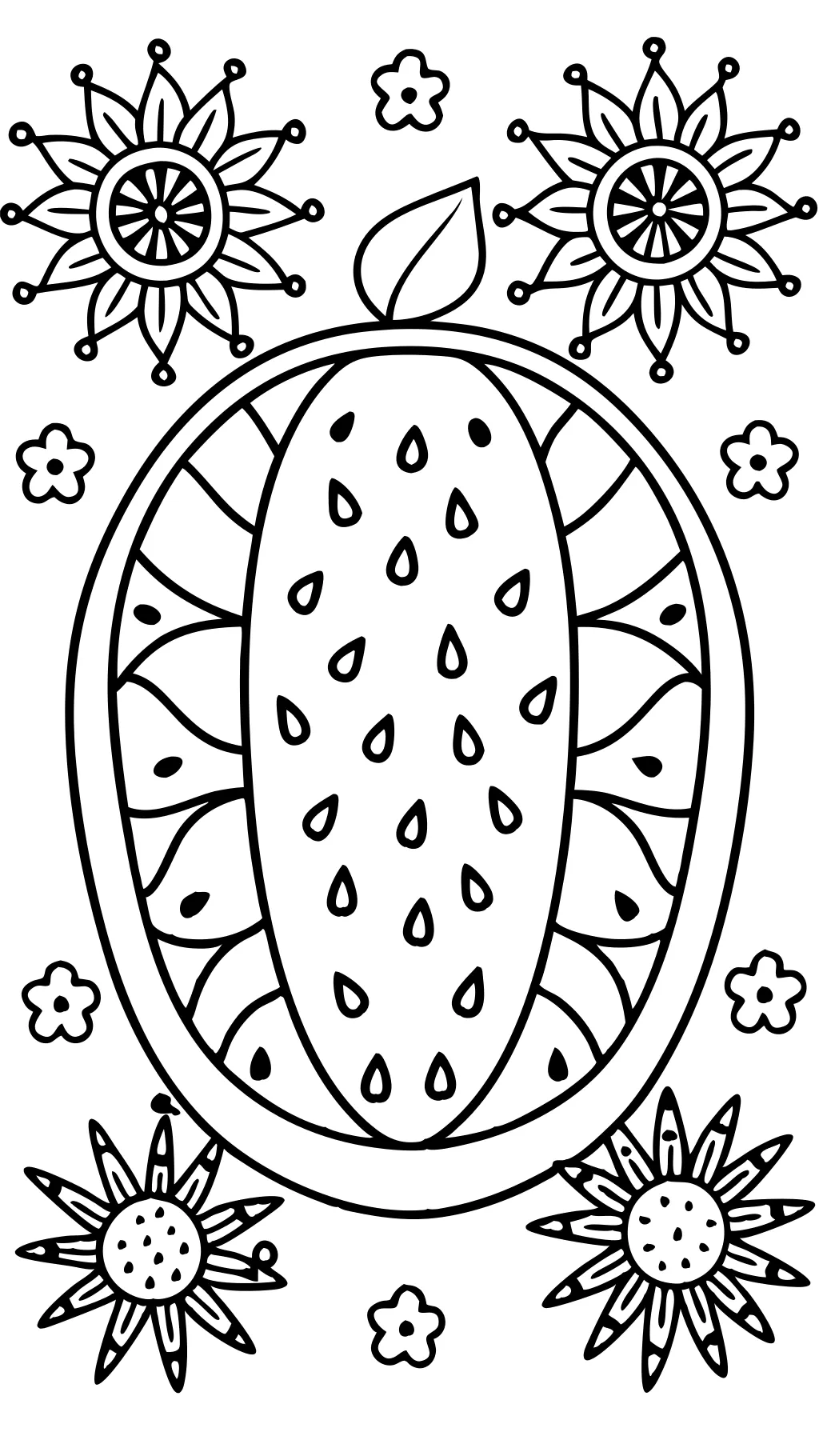 watermelon coloring page